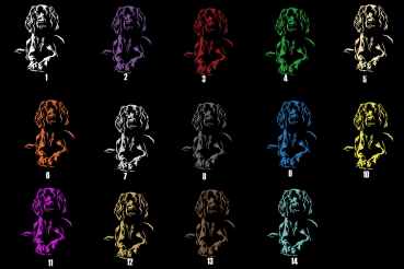 Preview: Autoaufkleber "Field Spaniel" Kontur