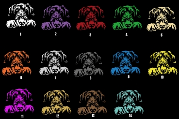 Preview: Autoaufkleber "Irish Wolfhound" Kopf