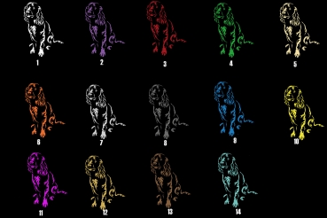 Autoaufkleber "Deutscher Wachtelhund" Kontur