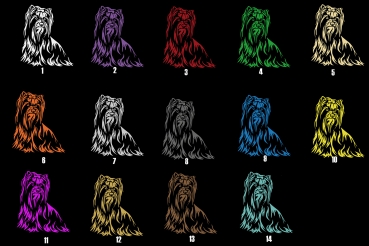 Autoaufkleber "Yorkshire Terrier (Biewer)" Kontur