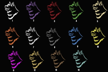 Preview: Autoaufkleber "Alaskan Malamute" Kopf