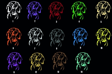 Autoaufkleber "Polnischer Laufhund (Gonczy Polski)" Kopf