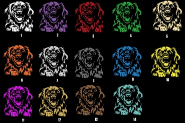 Autoaufkleber "Golden Retriever" Kopf