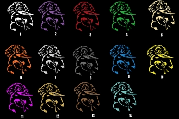 Preview: Autoaufkleber "American Water Spaniel" Kopf