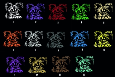 Autoaufkleber "Brüsseler Griffon" Kopf