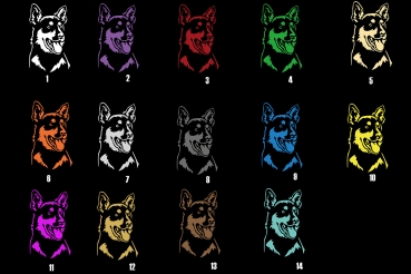 Autoaufkleber "Finnischer Lapplandhirtenhund - Lapinporokoïra" Kopf