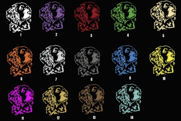 Preview: Autoaufkleber "American Water Spaniel" Kopf