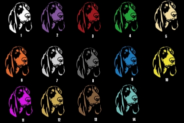 Autoaufkleber "Luzerner Laufhund" Kopf