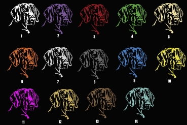 Autoaufkleber "Weimaraner" Kopf