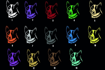 Autoaufkleber "Karelischer Bärenhund" Kopf