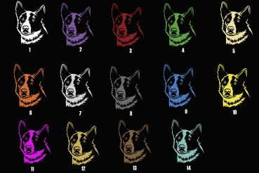 Autoaufkleber "Karelischer Bärenhund" Kopf