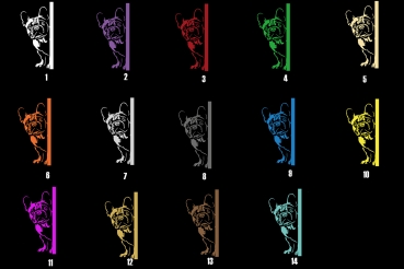 Autoaufkleber "Französische Bulldogge" Kontur