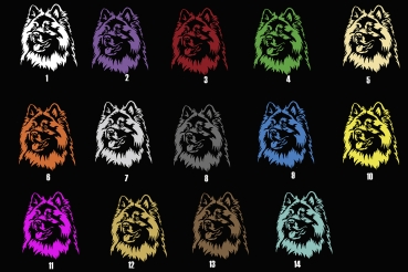 Autoaufkleber "Eurasier" Kopf