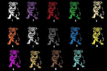 Autoaufkleber "Englische Bulldogge" Kontur
