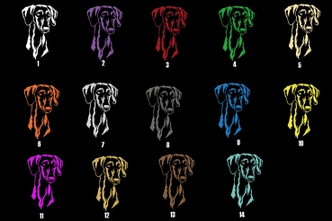 Autoaufkleber "Saluki (Kurzhaar)" Kopf