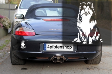Autoaufkleber "Sheltie" Kontur
