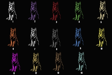 Autoaufkleber "Deutscher Schäferhund" Kontur