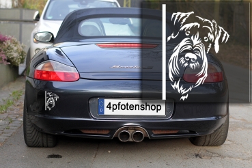 Autoaufkleber "Riesenschnauzer" Kopf
