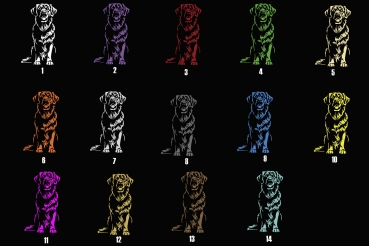 Preview: Autoaufkleber "Golden Retriever" Kontur