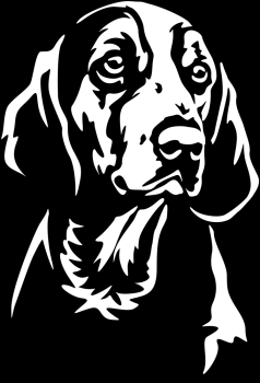 Aufkleber Finnischer Laufhund Kopf