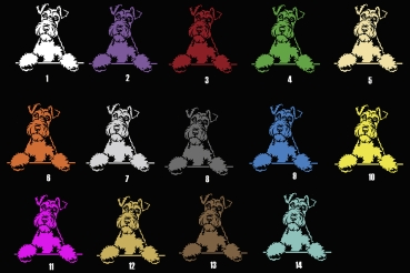 Autoaufkleber "Foxterrier (Drahthaar)" Kopf