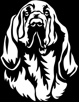 Aufkleber Bloodhound Kopf