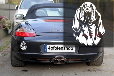 Autoaufkleber "Bloodhound" Kopf