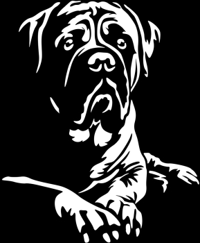 Aufkleber Bullmastiff
