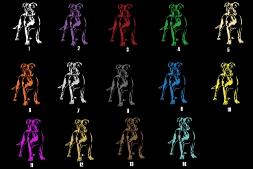 Autoaufkleber "American Bulldog" Kontur