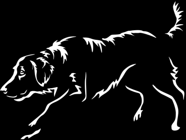 Aufkleber Flat-coated Retriever Kopf