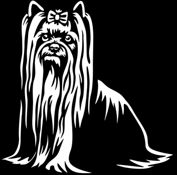 Autoaufkleber "Yorkshire Terrier" Kontur