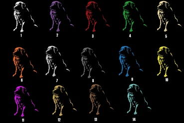 Preview: Autoaufkleber "Pyrenäenberghund" Kontur