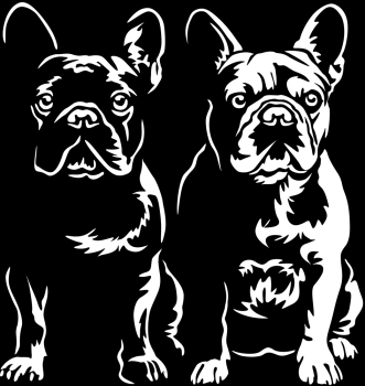 Aufkleber Französische Bulldogge