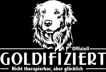 Aufkleber Golden Retriever "Goldifiziert"