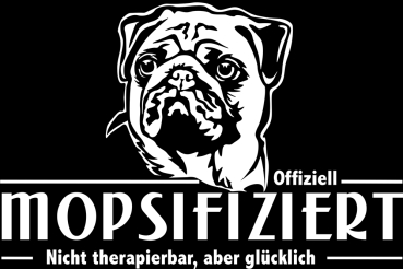 Aufkleber Mops "Mopsifiziert"