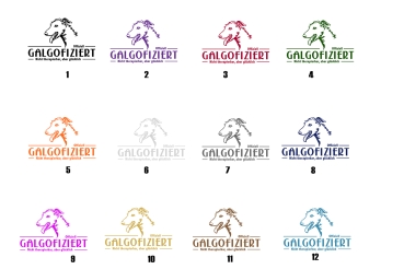 Aufkleber Galgo (Rauhaar) "Galgofiziert"