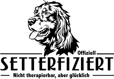 Aufkleber Gordon Setter "Setterfiziert"