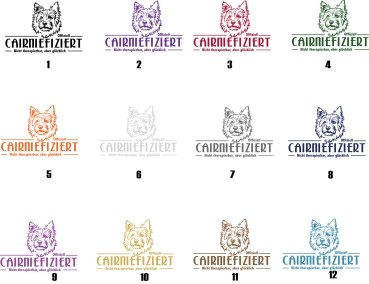 Aufkleber Cairn Terrier "Cairniefiziert"