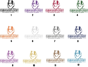 Aufkleber Eurasier "Eurasierfiziert"