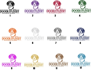 Preview: Aufkleber Aussiepoo "Doodlefiziert"