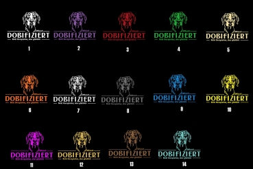 Preview: Aufkleber Dobermann "Dobifiziert"