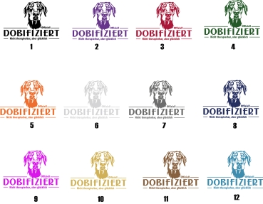 Preview: Aufkleber Dobermann "Dobifiziert"