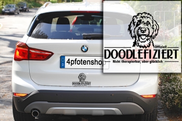 Preview: Aufkleber Golden Doodle "Doodlefiziert"
