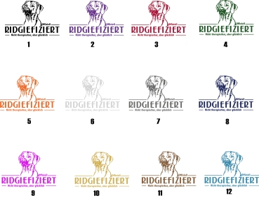 Preview: Aufkleber Rhodesian Ridgeback "Ridgiefiziert"