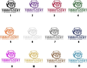 Preview: Aufkleber Tibet Spaniel "Tibbifiziert"