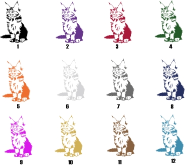 Katzenaufkleber Maine Coon