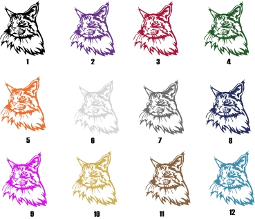 Katzenaufkleber Maine Coon