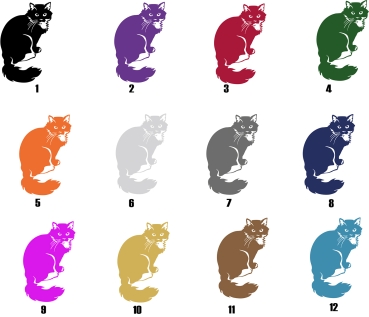 Katzenaufkleber Norwegische Waldkatze (tuxedo, smoking)