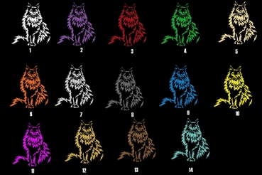 Katzenaufkleber Maine Coon
