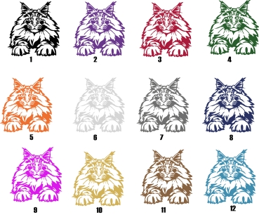 Katzenaufkleber Maine Coon